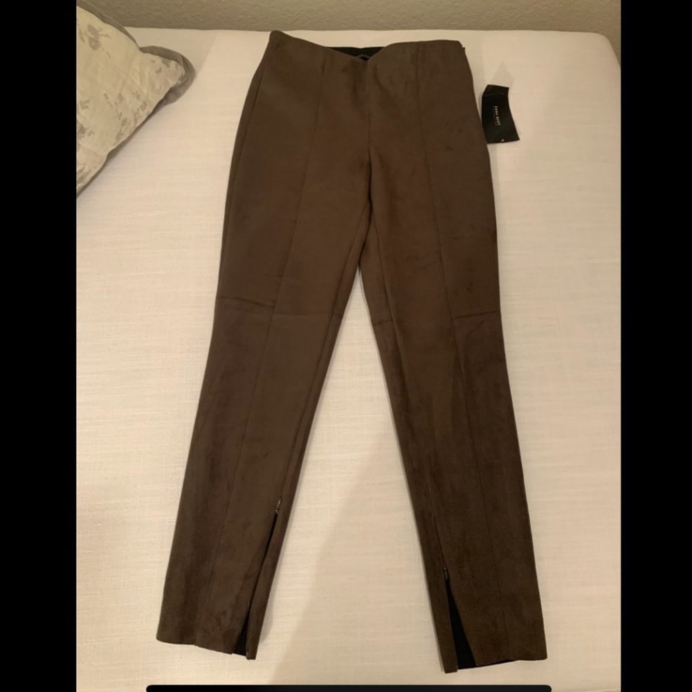 ZARA Faux Suede New w Tags Trousers in Olive